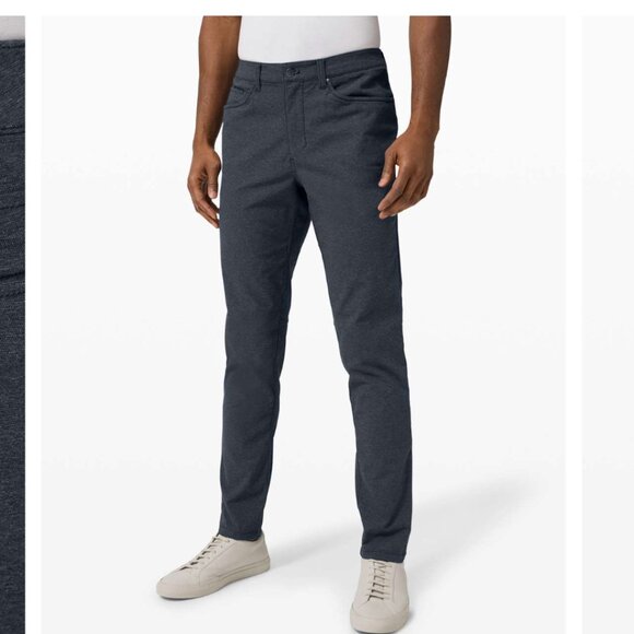 Lululemon ABC Pant Slim *Tech Canvas 34" Heathered Deep Navy 32 blue